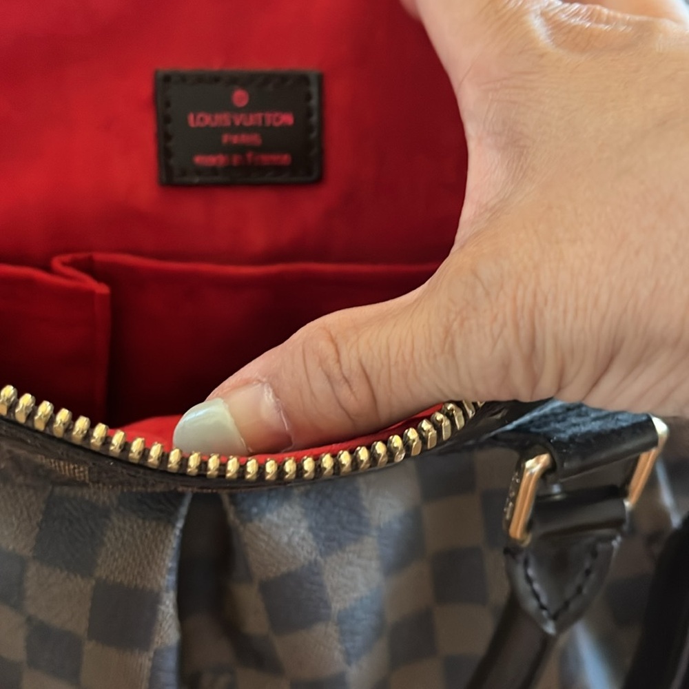 Louis Vuitton Damier Ebene Shoulder Bag with Gold Hardware - Picture 7 of 12